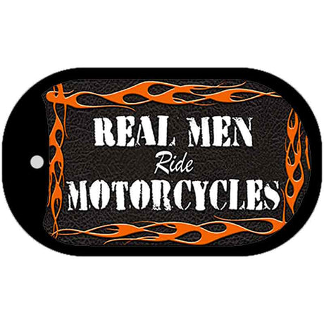 Real Men Ride Motorcycles Novelty Metal Dog Tag Necklace DT-11647