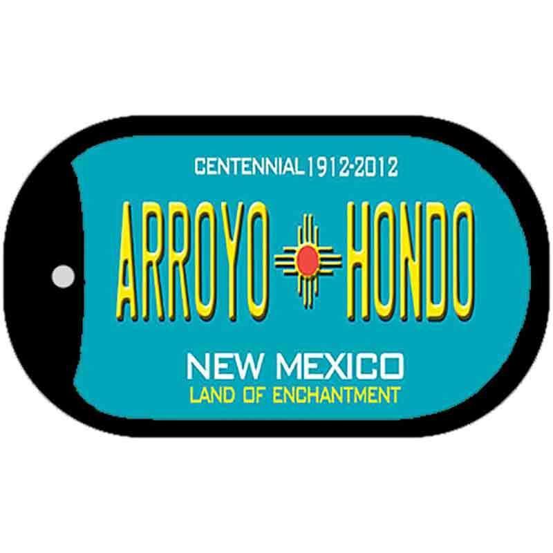 Arroyo Hondo Teal New Mexico Novelty Metal Dog Tag Necklace DT-11653