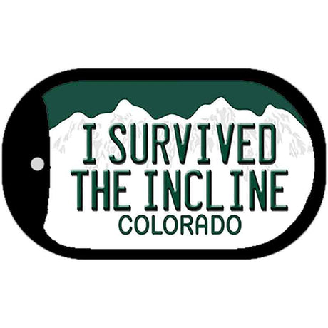 I Survived The Incline Colorado Novelty Metal Dog Tag Necklace DT-11656