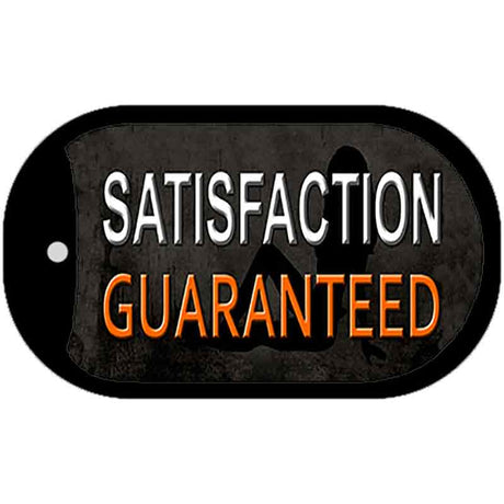 Satisfaction Guaranteed Novelty Metal Dog Tag Necklace DT-11664