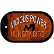 Vicious Power Novelty Metal Dog Tag Necklace DT-11665