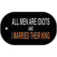 All Men Are Idiots Novelty Metal Dog Tag Necklace DT-11666