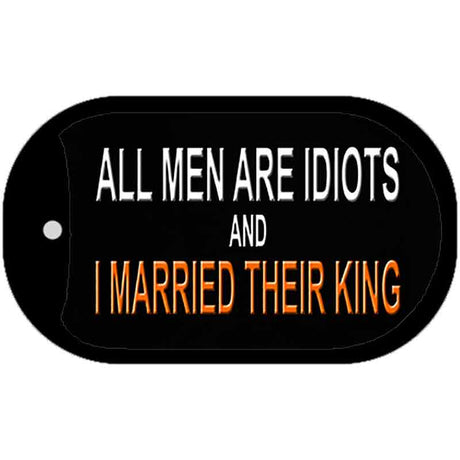 All Men Are Idiots Novelty Metal Dog Tag Necklace DT-11666