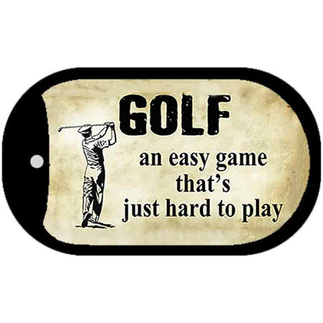 Golf Hard to Play Novelty Metal Dog Tag Necklace DT-11681