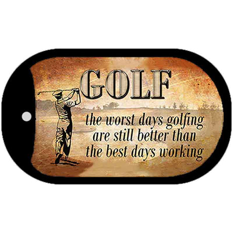 Golf Good and Bad Days Novelty Metal Dog Tag Necklace DT-11682