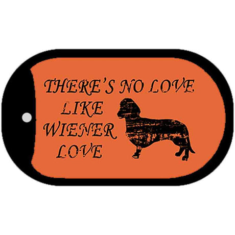 Wiener Love Novelty Metal Dog Tag Necklace DT-11687