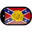 Confederate Yellow Rose Dog Tag Novelty Necklace DT-11690