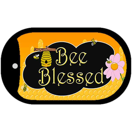 Bee Blessed Honey Hive Novelty Metal Dog Tag Necklace DT-11722