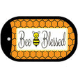 Bee Blessed Simple Novelty Metal Dog Tag Necklace DT-11723