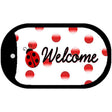 Welcome Ladybug Novelty Metal Dog Tag Necklace DT-11726