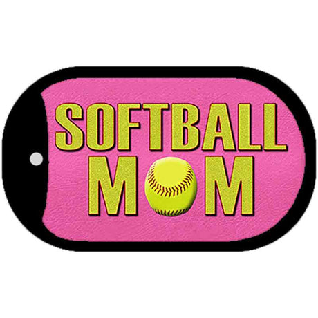 Softball Mom Novelty Metal Dog Tag Necklace DT-1172