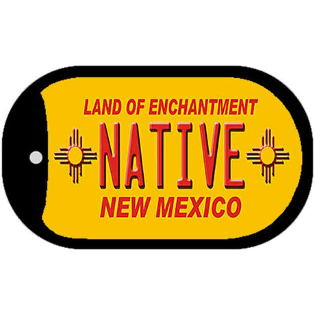 Native New Mexico Yellow State Novelty Metal Dog Tag Necklace DT-11735