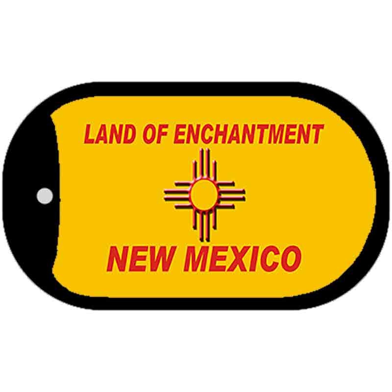 New Mexico Blank Yellow State Novelty Metal Dog Tag Necklace DT-11736