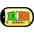 Irish and Proud Novelty Metal Dog Tag Necklace DT-11740