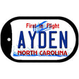 Ayden North Carolina State Novelty Metal Dog Tag Necklace DT-11744