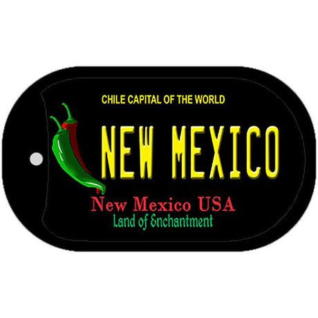 New Mexico Black New Mexico Novelty Metal Dog Tag Necklace DT-11753