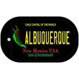 Albuquerque Black New Mexico Novelty Metal Dog Tag Necklace DT-11754