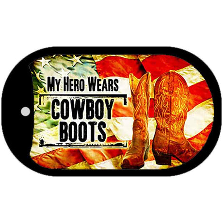 Hero Wears Cowboy Boots Novelty Metal Dog Tag Necklace DT-11771