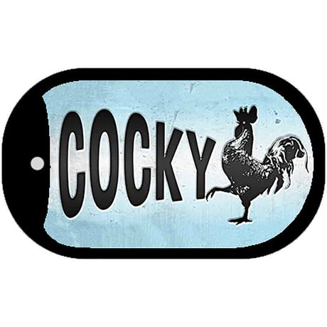 Cocky Chicken Novelty Metal Dog Tag Necklace DT-11785