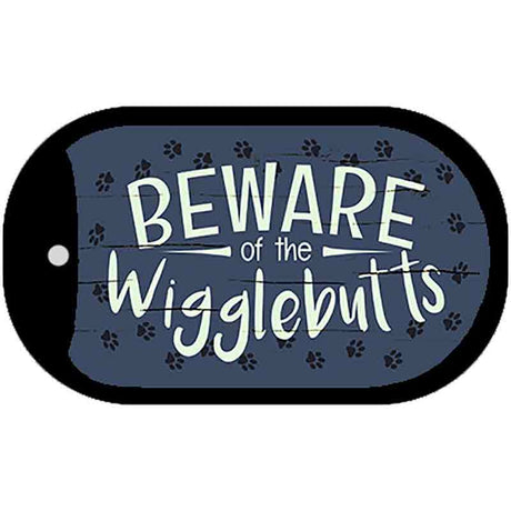 Beware of Wigglebutts Novelty Metal Dog Tag Necklace DT-11789