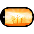 Three Crosses Sunset Novelty Metal Dog Tag Necklace DT-11795