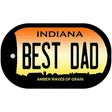 Best Dad Indiana Amber Novelty Metal Dog Tag Necklace