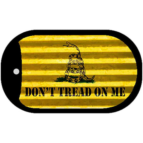 Dont Tread On Me Corrugated Novelty Metal Dog Tag Necklace DT-11810