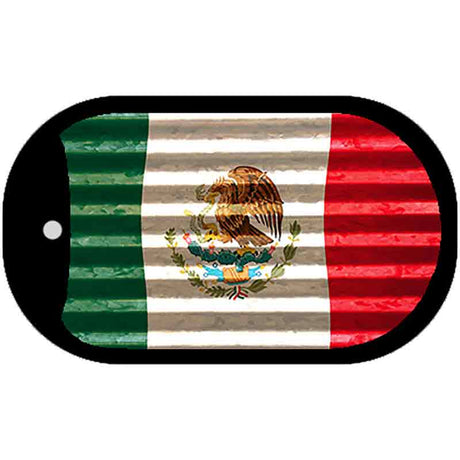 Mexico Flag Corrugated Novelty Metal Dog Tag Necklace DT-11816