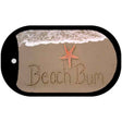 Beach Bum Novelty Metal Dog Tag Necklace DT-1185