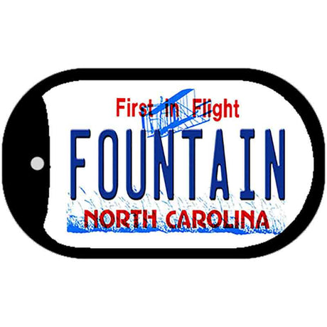 Fountain North Carolina Novelty Metal Dog Tag Necklace DT-11861