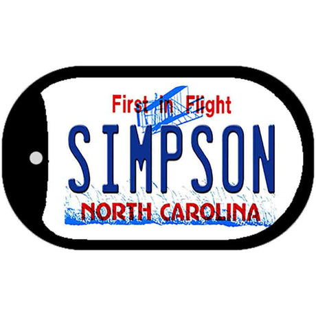 Simpson North Carolina Novelty Metal Dog Tag Necklace DT-11862