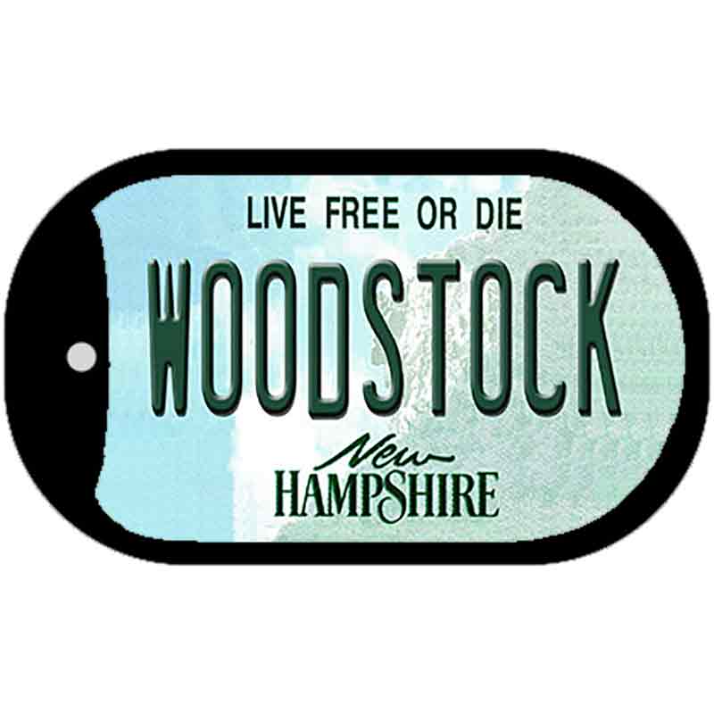 Woodstock New Hampshire Novelty Metal Dog Tag Necklace DT-11863