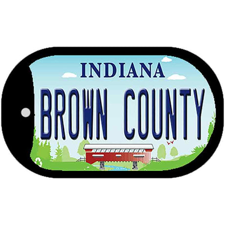 Indiana Brown County Novelty Metal Dog Tag Necklace DT-11875