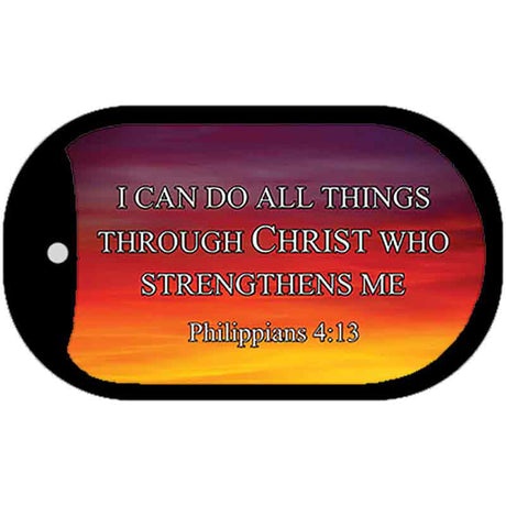 Philippians 4 13 Novelty Metal Dog Tag Necklace DT-11885