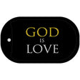 God Is Love Novelty Metal Dog Tag Necklace DT-11889