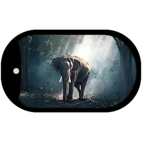 Elephant in the Woods Novelty Metal Dog Tag Necklace DT-11896