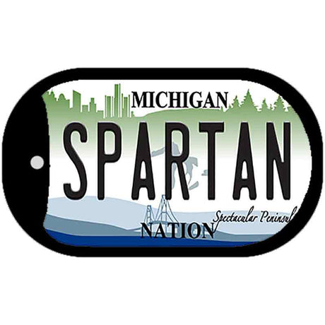 Michigan Spartan Novelty Metal Dog Tag Necklace DT-11908