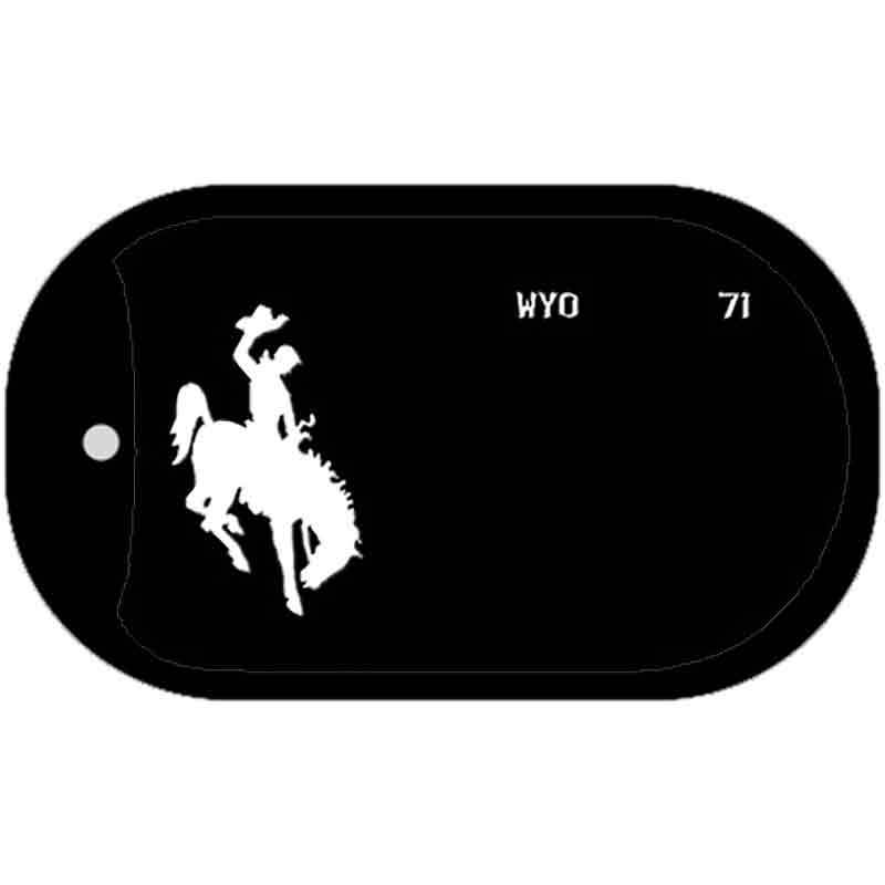 Wyoming Black State Blank Novelty Metal Dog Tag Necklace DT-11923