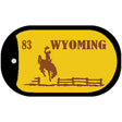 Wyoming Yellow State Blank Novelty Metal Dog Tag Necklace DT-11925