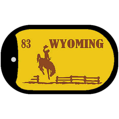 Wyoming Yellow State Blank Novelty Metal Dog Tag Necklace DT-11925