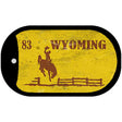 Wyoming Yellow Rusty Novelty Metal Dog Tag Necklace DT-11933