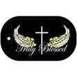 Truly Blessed Novelty Metal Dog Tag Necklace DT-11940