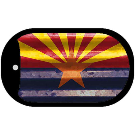 Arizona Corrugated Flag Novelty Dog Tag Necklace DT-11944