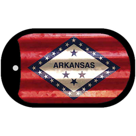 Arkansas Corrugated Flag Novelty Dog Tag Necklace DT-11945