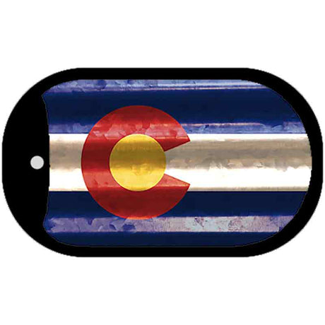 Colorado Corrugated Flag Novelty Dog Tag Necklace DT-11947