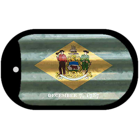 Delaware Corrugated Flag Novelty Dog Tag Necklace DT-11949