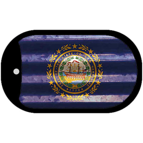 New Hampshire Corrugated Flag Novelty Dog Tag Necklace DT-11970