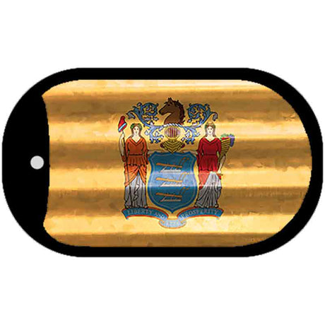 New Jersey Corrugated Flag Novelty Dog Tag Necklace DT-11971