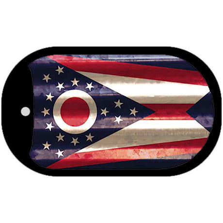 Ohio Corrugated Flag Novelty Dog Tag Necklace DT-11976