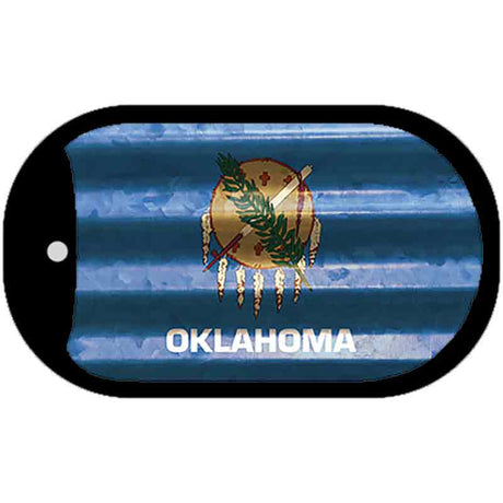 Oklahoma Corrugated Flag Novelty Dog Tag Necklace DT-11977